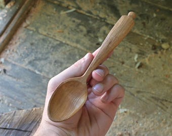 Hand Carved Cherry Spoon - Camping and Bushcraft Spoon