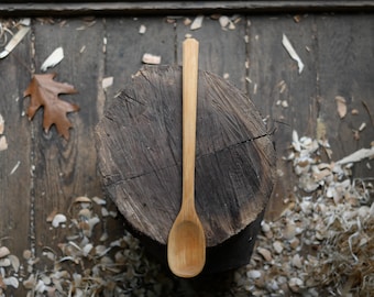 Hand Carved Birch Cooking Spoon / Traditional 12"