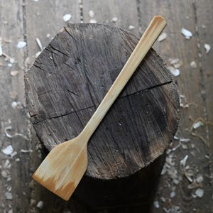Hand Carved Spatula / 12&quot; Birch Cooking Spatula