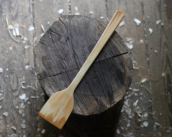 Hand Carved Spatula / 12" Birch Cooking Spatula