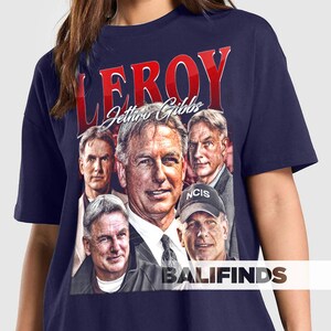 Leroy Jethro Gibbs CBS Tv Series NCIS T-Shirt - Retro Leroy Jethro Gibbs Graphic Tee - Tv Series Shirt - Leroy Jethro Gibbs Merch ID Navy