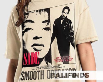 Sade Adu Singer-Songwriter Unisex T-shirt, Sade merch, Sade - Smooth Operator Poster Design Graphic tee Gift ID