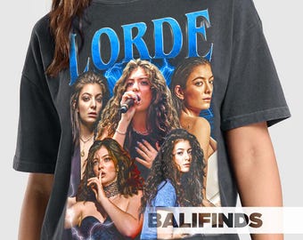 T-shirt unisex LORDE Singer and Songwriter - Maglietta grafica retrò Lorde Music - ID maglietta musicale