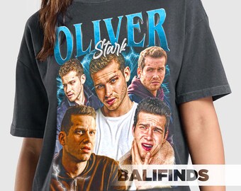 Camiseta unisex de Oliver Stark, actor británico - Camiseta gráfica retro de Oliver Stark - Camiseta con identificación de serie/película