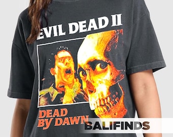 Camiseta Evil Dead 2, Camiseta de Filme de Terror dos Anos 80, Camiseta Cult de Filme Slasher, Presente Retrô do Ash Williams, Produto Unissex de Filme de Terror