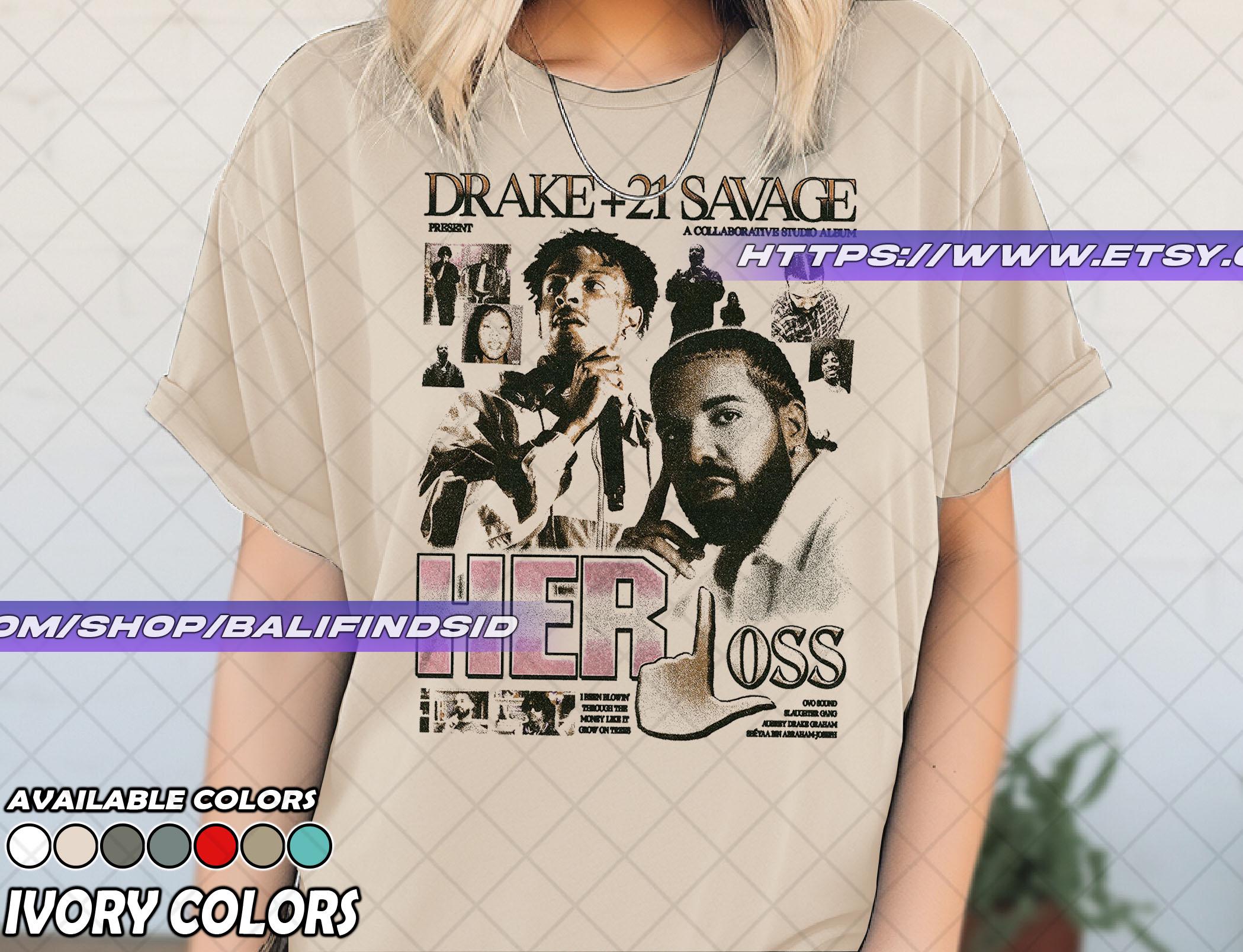 21 Savage x Drake Rapper Unisex T-shirt, 21 Savage Drake merch, 21 Savage Drake - Her Loss Poster Design Graphic tee Gift
