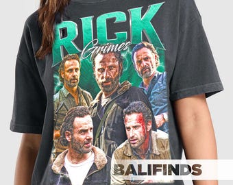 RICK GRIMES Walking Dead Unisex T-Shirt - Retro Rick Grimes Graphic Tee - Tv Series Shirt - Rick Grimes Merch ID