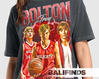 TROY BOLTON High School Musical Heroes Unisex T-Shirt - Retro Troy Bolton Graphic Tee - Tv Series Shirt - Troy Bolton Merch ID