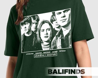 スロウダイヴ ロックバンド ユニセックス Tシャツ、スロウダイヴ