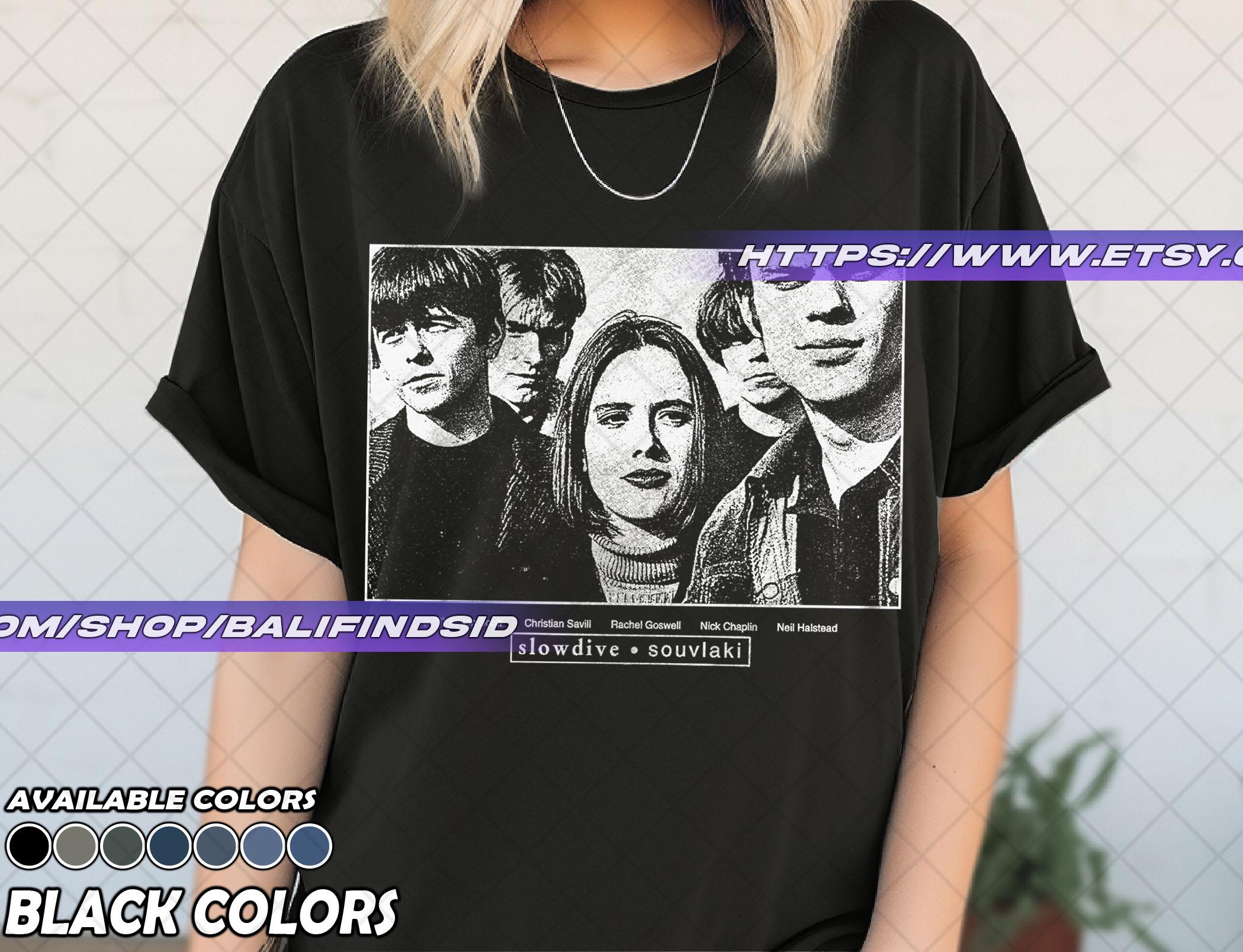 スロウダイヴ ロックバンド ユニセックス Tシャツ、スロウダイヴ