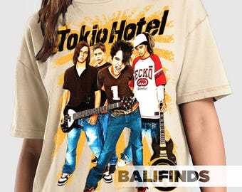 TOKIO HOTEL Musical Band Unisex Vintage  T-shirt, Tokio Hotel merch, Tom Kaulitz - Tokio Hotel Poster Design Graphic tee gift ID