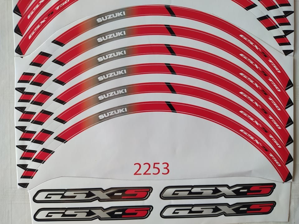 Suzuki GSXS 750 Motorcycle Wheel Decals Rim Stickers Stripes Etsy UK