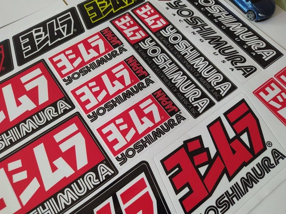 Yoshimura Decals Stickers for Exhaust Graphic Set Vinyl Adhesive 18 Pcs Carbon 