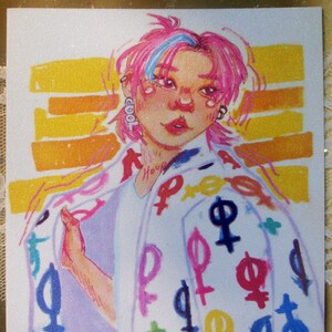 choi yeonjun género // txt glitter print