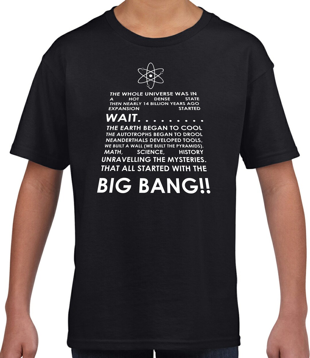 The Big Bang Theory Lyrics Childrens Tshirt Etsy
