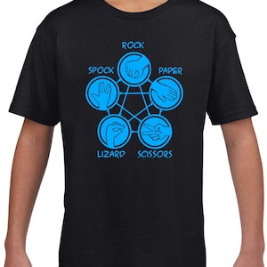 Maglietta per bambini Rock Paper Scissors Lizard Spock