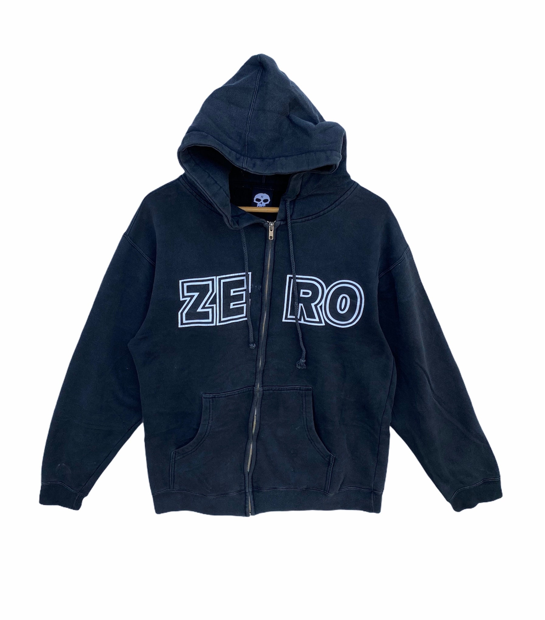Vintage 90s Zero Skateboard Black Hoodie Etsy