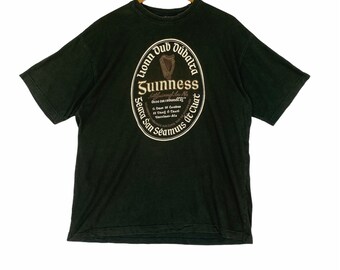 Vintage 90s Guinness Big Logo Shirt Size XL