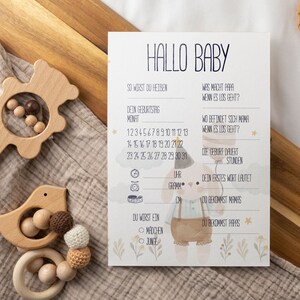 Hallo Baby | Wünsche | Ratespiel | Rätsel | Babyparty | Schwangerschaft