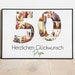 50. Geburtstag Fotocollage Alles Gute Happy Birthday Geschenk Poster