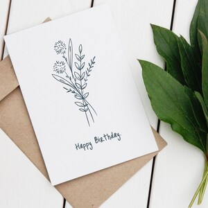 Geburtstagskarte | Glückwunschkarte | Geburtstag | Happy Birthday | Alles Gute | Karte | Flowers | Blumen | Blumenstrauß