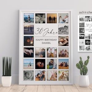 30th birthday | Photo collage | All the best | happy birthday | gift | Posters | individual | personalized