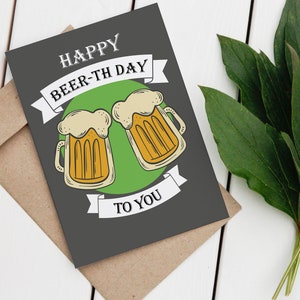 Happy Beer-th Day | Geburtstag | Glückwunsch | Karte | Glückwunschkarte | Geschenk | Beer | Bier