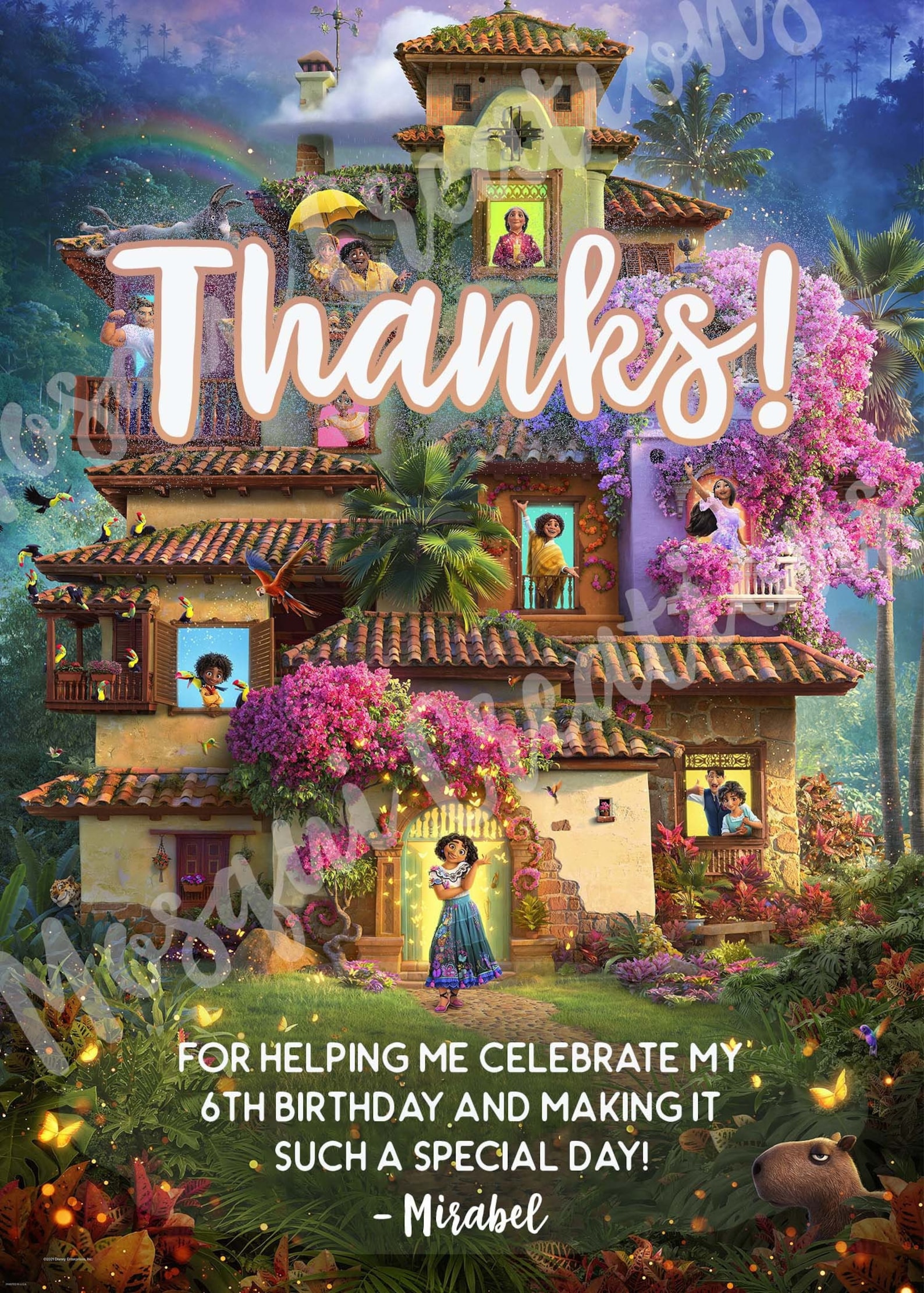 Encanto Thank You Card Personalized Encanto Digital Card Etsy