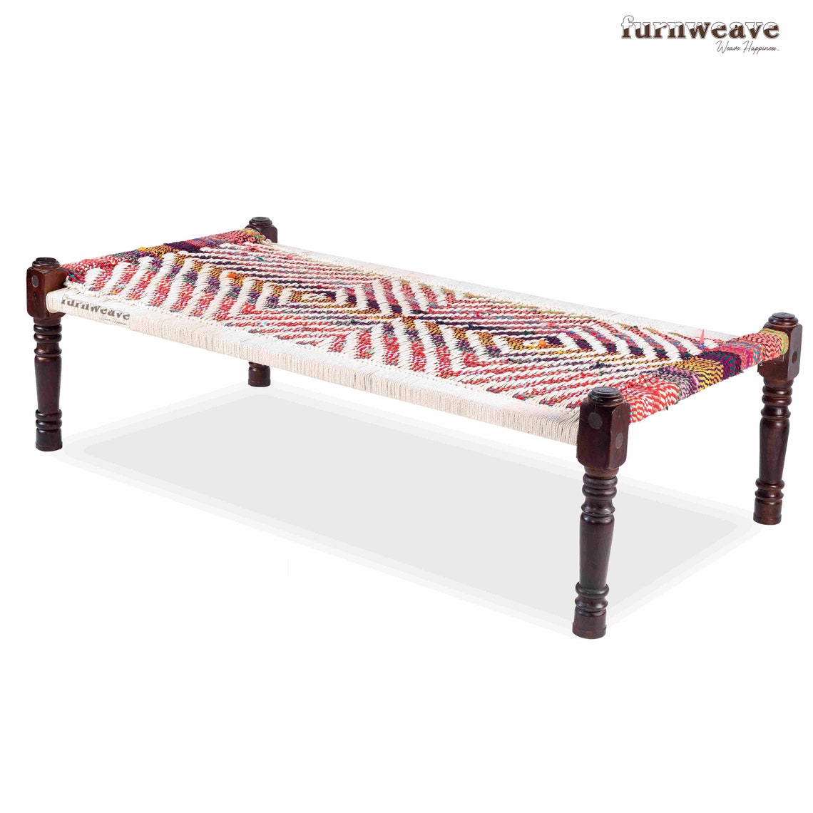 Furnweave Wooden Handwoven Charpai Bed Village Khatiya Etsy UK