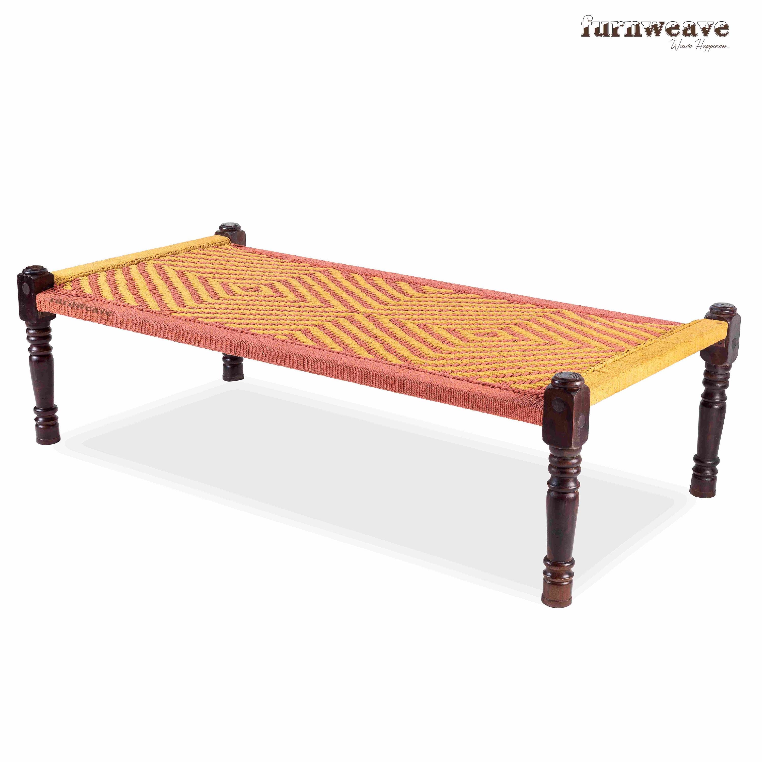 Furnweave Wooden Handwoven Charpai Bed Village Khatiya Etsy UK