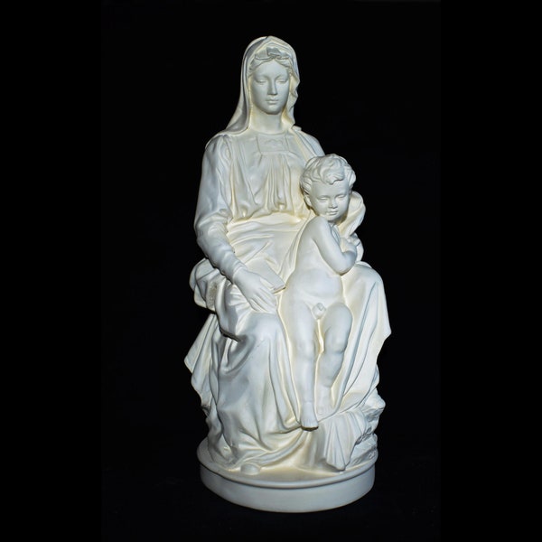 Madonna von Brügge Figur mit Jesuskind Skulptur nach Michelangelo Statuette Maria mit Kind Statue