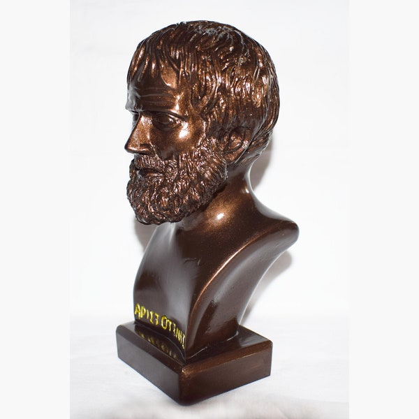 Büste Aristoteles Figur Antiker Forscher Skulptur Philosoph Statue Physik Biologie Statuette