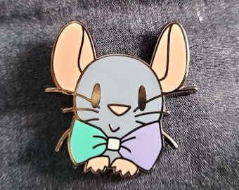 Subtle Gay Male Pride Rat Enamel Pin | Coming Out Gift | Stealth Pride | For Rat Lovers