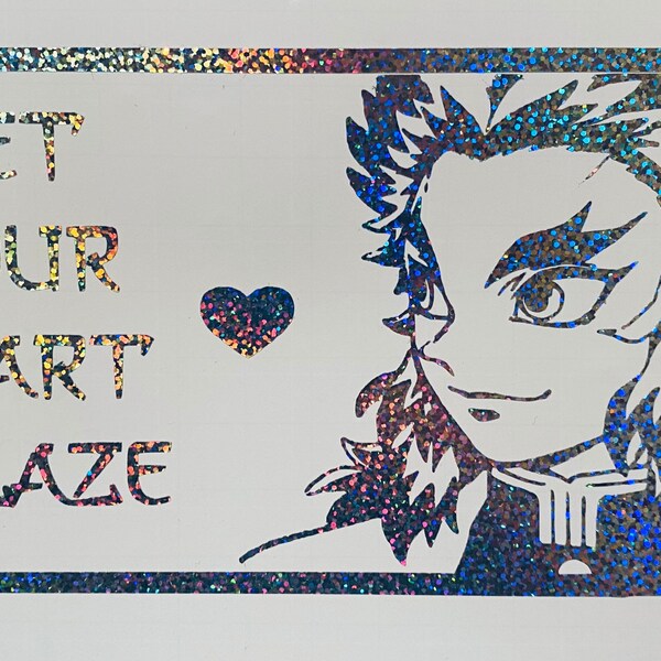 Blazing Heart Holographic Decal