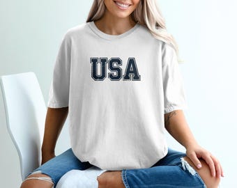 Comfort Colors USA T-Shirt: Patriotic Graphic Tee - Unisex Fit