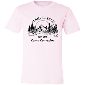 Camp Crystal Lake T Shirt, Friday the 13th Movie, Jason Voorhees Horror Movie Shirts Vintage Shirt 80s, Fun Halloween Tee