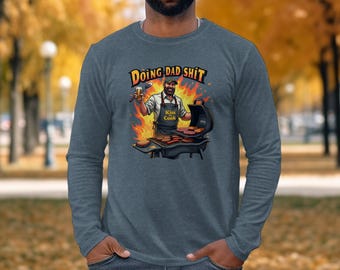 Camiseta engraçada para pai que grelha: Camiseta inovadora do mestre do churrasco