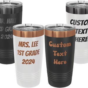 Personalized Ion Plated Tumblers, 2X Better Insulation, Customized Tumblers with Laser Engraving Perfection, Mom Gifts, Dad Gifts, Teachers