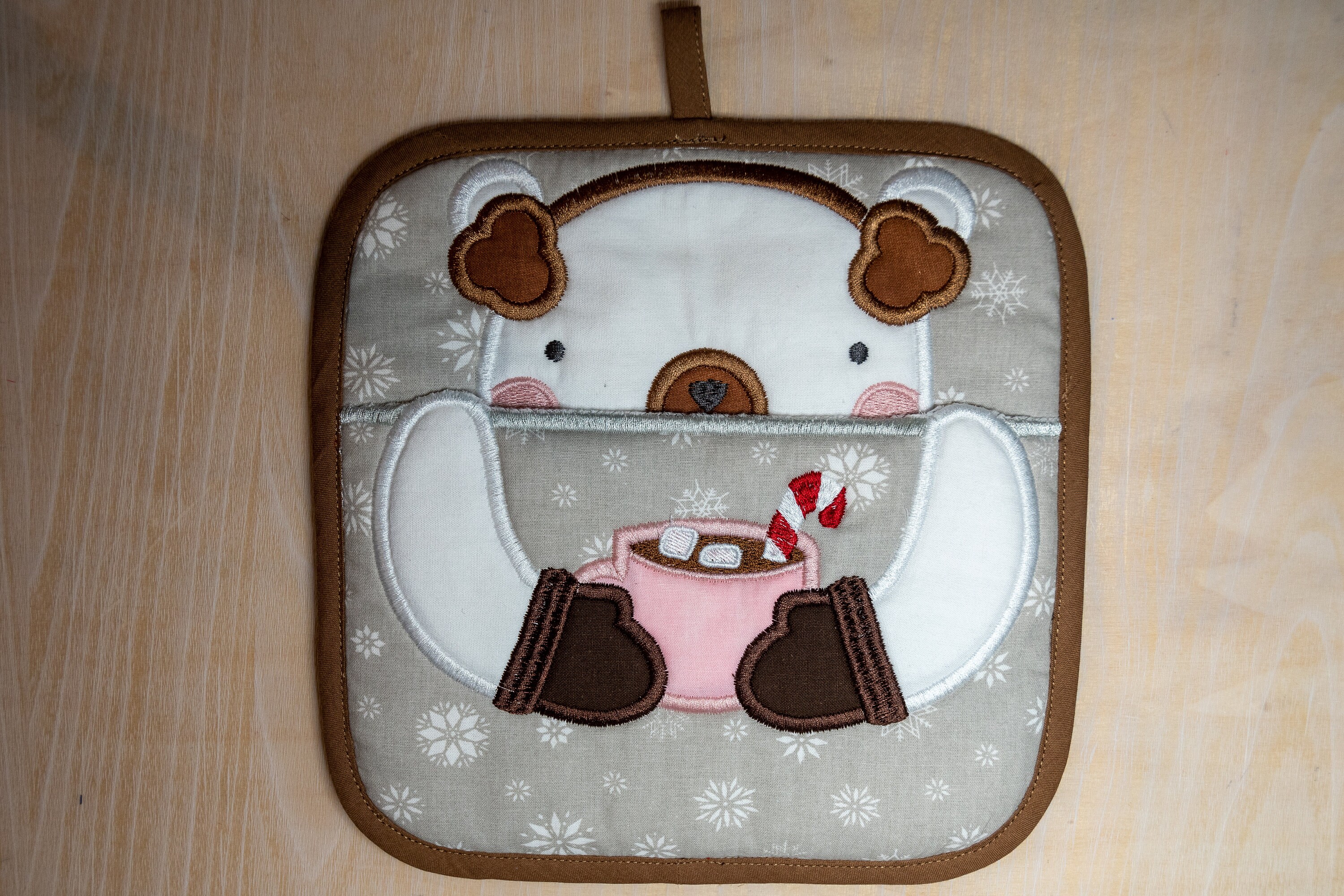 Manique de Cuisine avec Poche - Ours