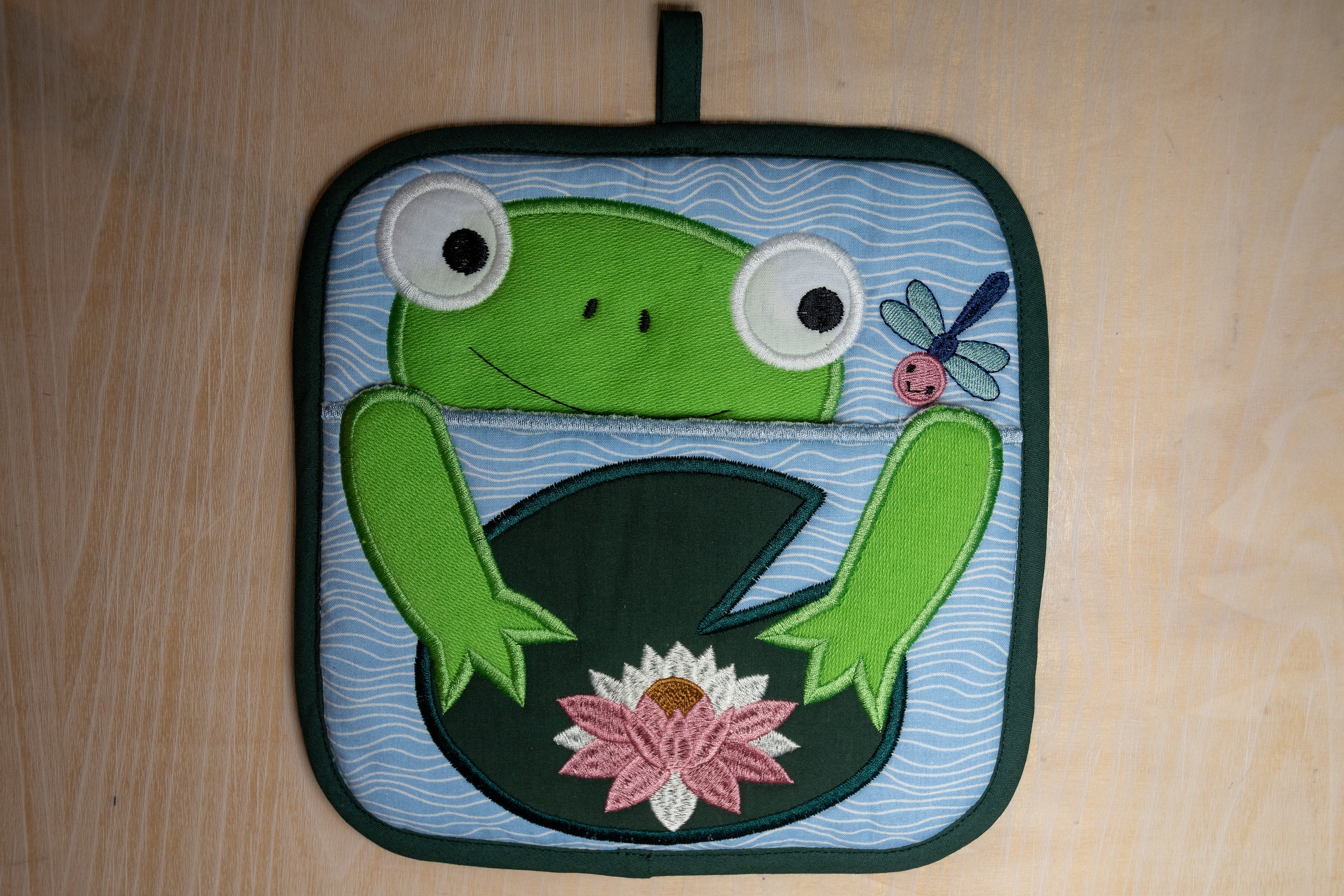 Manique de Cuisine avec Poche - Grenouille