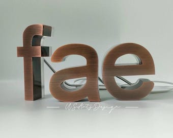 Aangepast bord met achtergrondverlichting, bord voor bedrijven, aangepast buitenlogo, nagelbord spa salon, 3D metalen bord, 3D aangepast bord voor kantoor, 3D-logobord