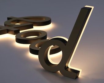 3D-hinterleuchtetes Zeichen | Benutzerdefinierte Metall Backlit Sign | 3D Logo Zeichen | Büro Wandschild | 3D-LED-Acrylschild | 3D Leuchtbuchstaben |Logo Wandschild