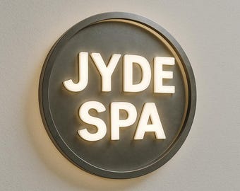 Aangepast lasergesneden bedrijfsbord – 3D-logo op de muur met verhoogde muur voor schoonheidssalon, nagelstudio, receptie op kantoor, bord op maat, bord met led-achtergrondverlichting