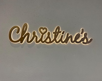 Personalized 3D Laser Cut Logo Sign – Modern Raised Business Sign for Beauty Salon, Spa, Boutique, Dentist Office, Backlit Sign, Custom Sign