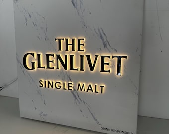 Aangepast led-bedrijfslogobord, lasergesneden metalen acryl bord met achtergrondverlichting