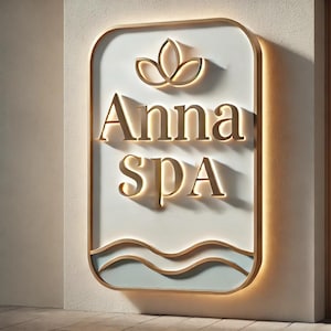Niestandardowy podświetlany znak | Podświetlany znak z logo | Niestandardowy znak firmowy | Podświetlana skrzynka świetlna LED | Metalowy znak 3D | Niestandardowe logo znaku | Znak kliniki spa