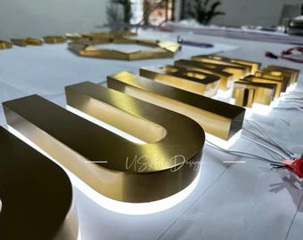 Aangepast bedrijfslogobord, aangepast lasergesneden bedrijfsbord, 3D-bord met achtergrondverlichting, verlicht bord, schoonheidsbord spa salon, bord kantoormuurdecoratie.
