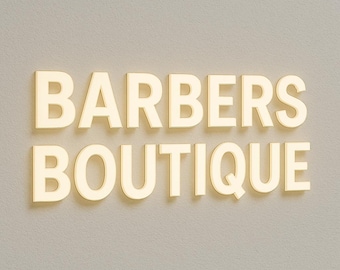 Storefront Sign-Backlit Sign-Acrylic Sign-Custom Business Sign-Neon Sign-Spa Salon Shop Sign-Office Store Logo Sign-Wall Sign-LED Logo Sign