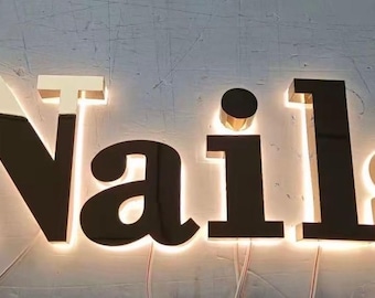 Custom Backlit Sign | Backlit Logo Sign | Custom Business Sign |LED Signs for Business | 3D Metal Sign | Custom Sign Logo | Spa Clinic Sign