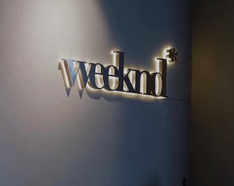 Aangepast logobord - logobord met achtergrondverlichting - bewegwijzering voor bedrijven - aangepaste lightbox - 3D-bedrijfsbord - lasergesneden bord met achtergrondverlichting en bord met achtergrondverlichting